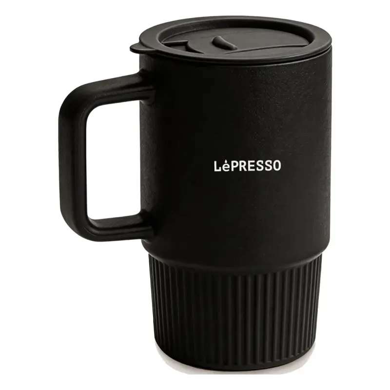 Lepresso Gripor Porcelain Suction Cup With Cup Lid Black Lpcffgsc0054Bk LPCFFGSC0054BK