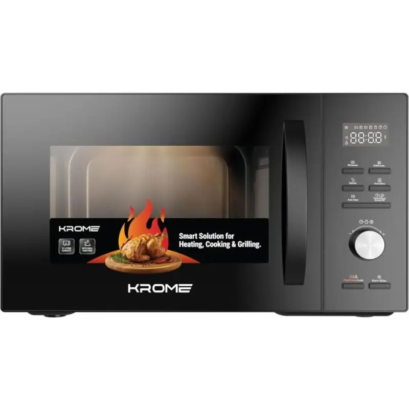 KROME MICROWAVE OVEN WITH GRILL BLACK 31 LTR KR-MW31DM